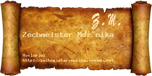 Zechmeister Mónika névjegykártya